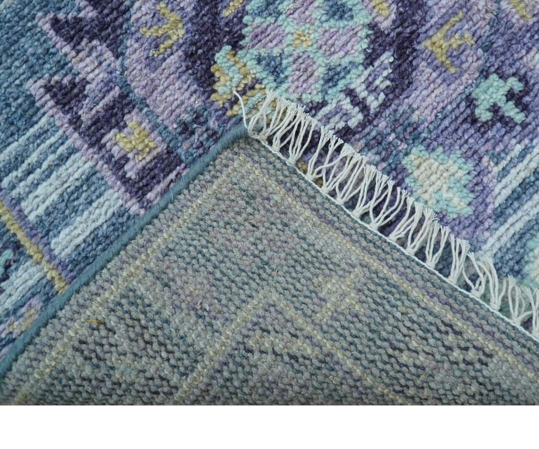 Hand knotted 2.6x8 Gray Traditional Transitional Design Wool Area Rug