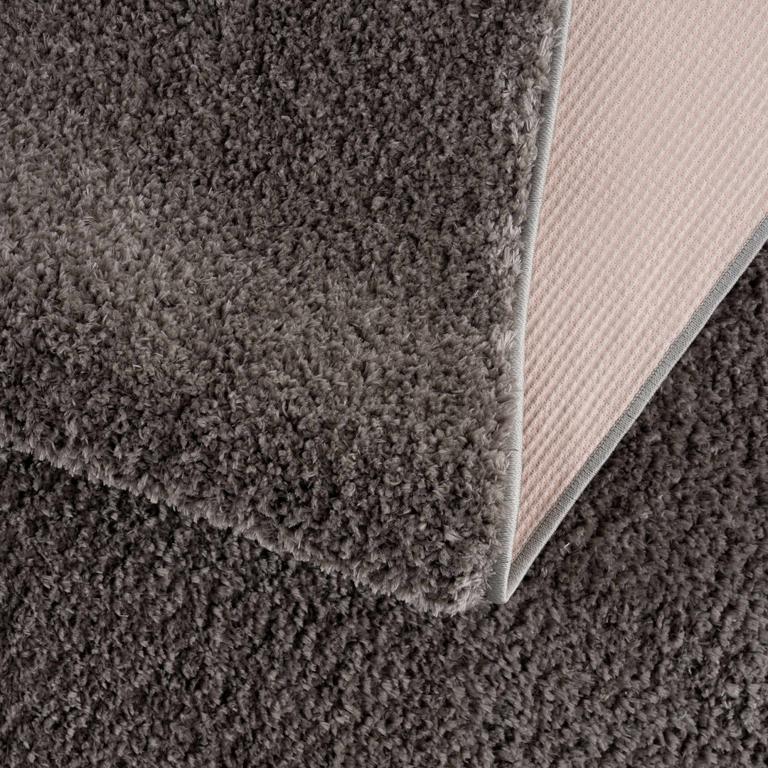 Judy Modern Solid Charcoal Polyester Rug