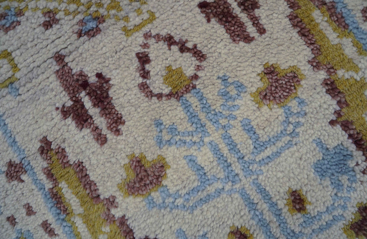 Tree of life Beige And Blue Hand Knotted 2x3 Wool Rug