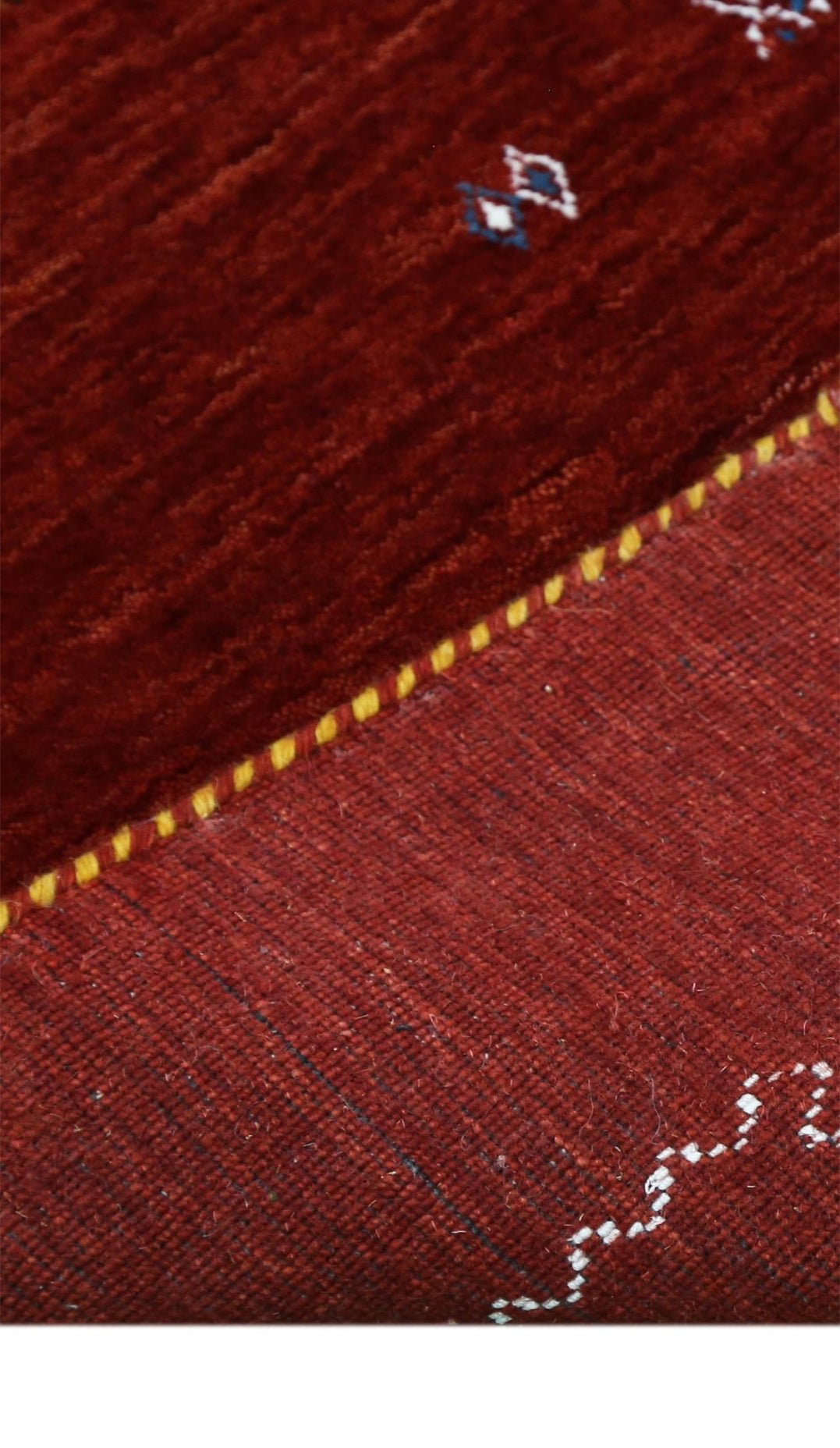 Modern Design Red Hand Loomed Wool Area Rug