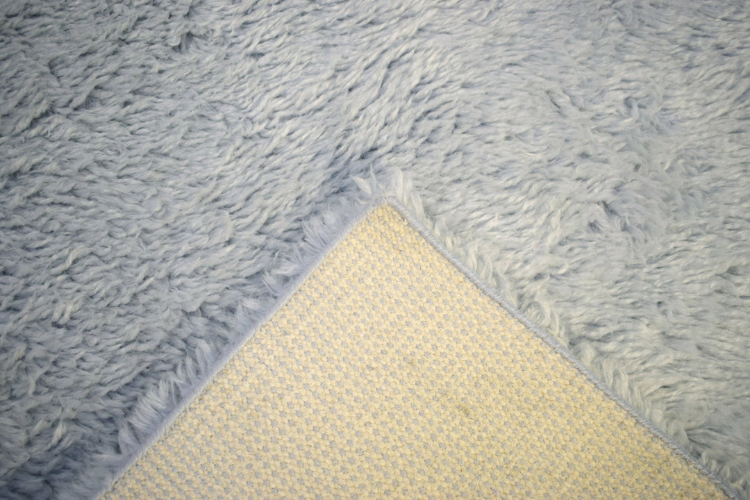Quick Ship 5x8 Hand Woven Silver Modern Solid Design Wool Rug
