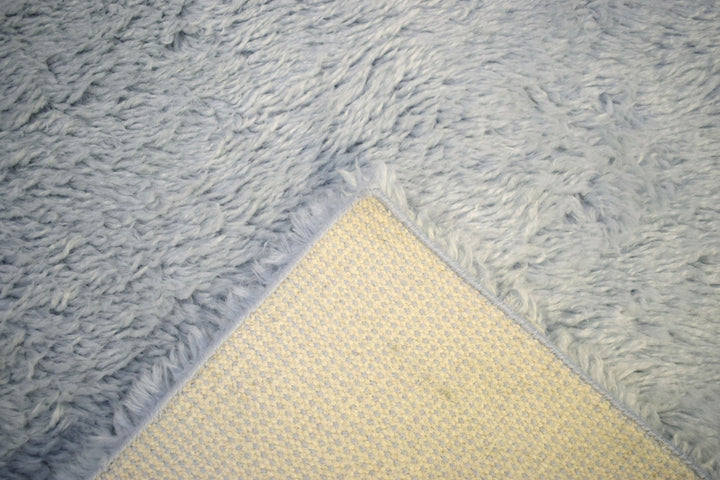 Quick Ship 5x8 Hand Woven Silver Modern Solid Design Wool Rug