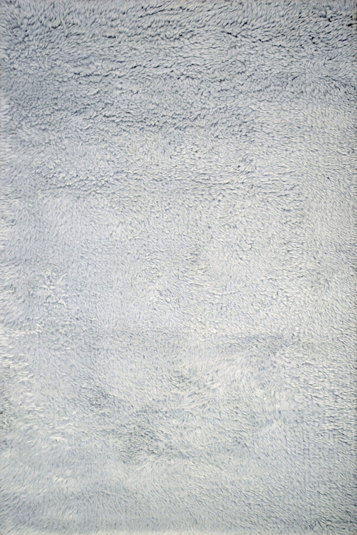 Quick Ship 5x8 Hand Woven Silver Modern Solid Design Wool Rug