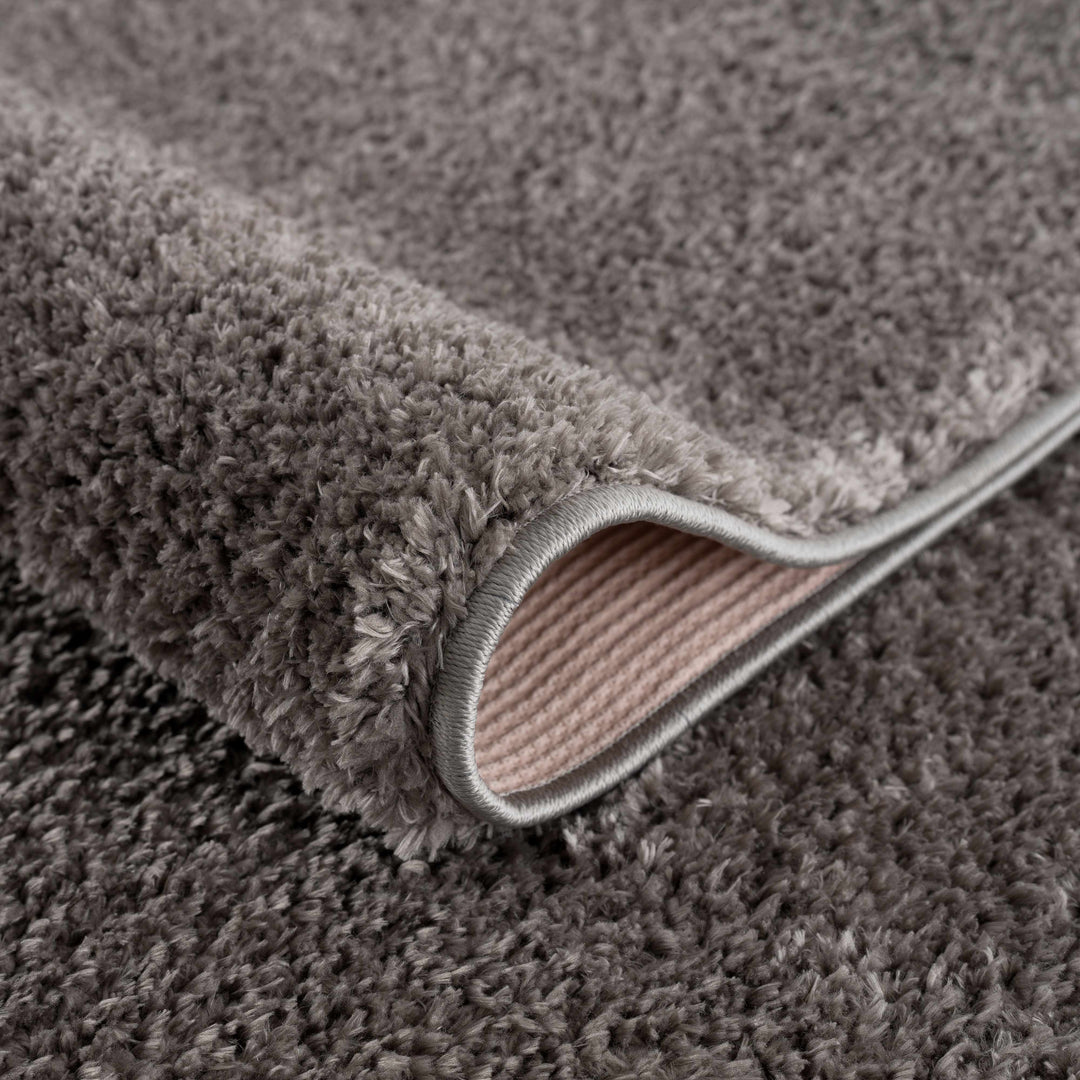 Judy Modern Solid Charcoal Polyester Rug