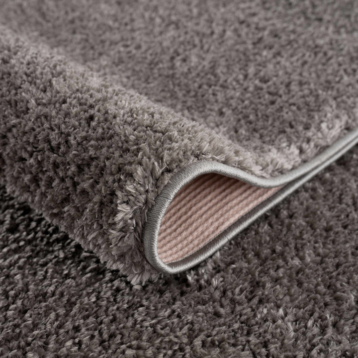 Judy Modern Solid Charcoal Polyester Rug