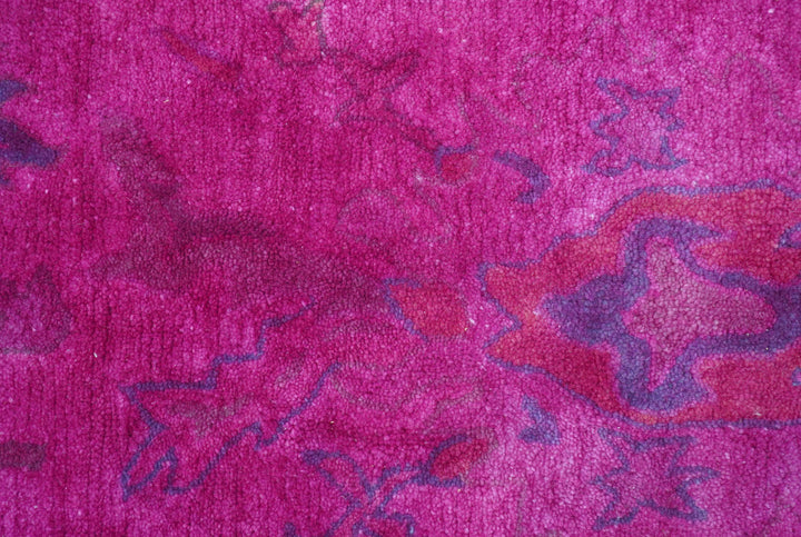 Custom Made Overdyed Pink Traditional Oushak Hand Tufted Wool Area Rug