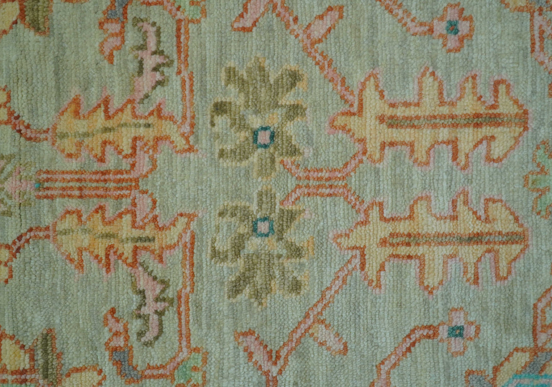 Elaine Custom Made Beige Traditional Design Hand Knotted Wool Rug