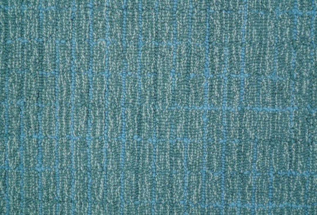 Custom Made Blue Modern Style Hand Tufted Wool Rug