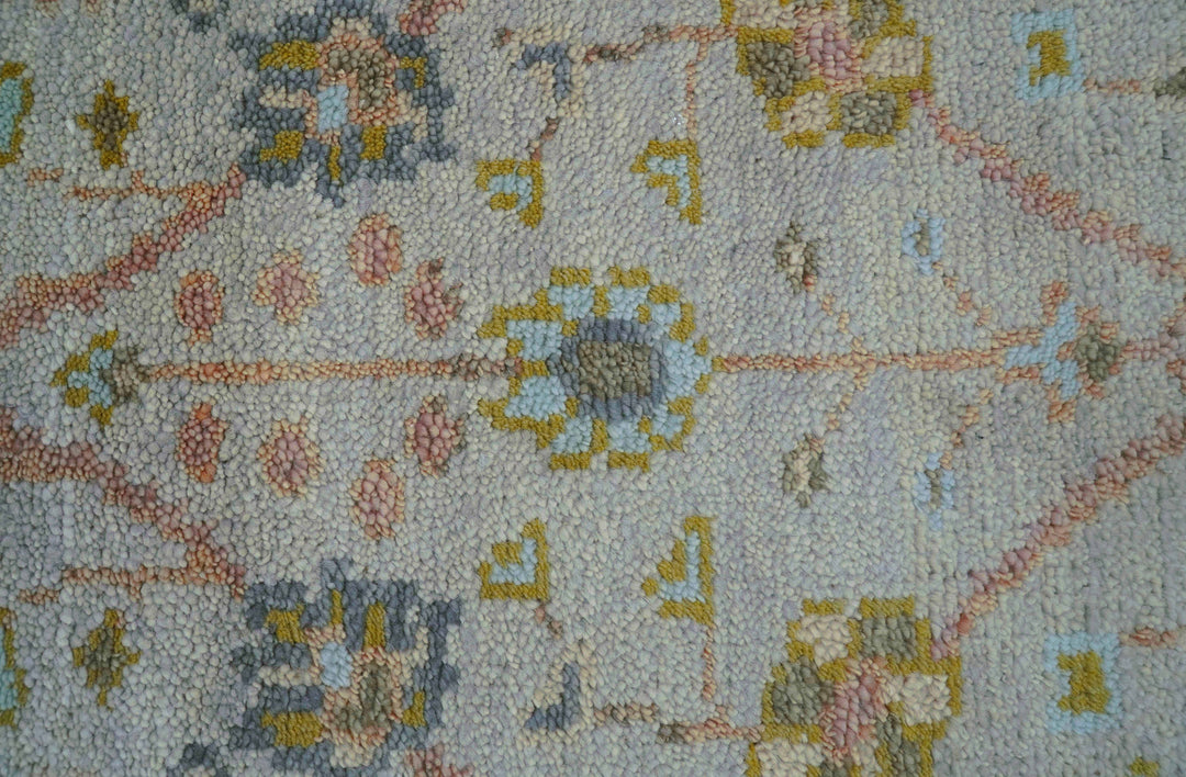 Hand Knotted 2x3 Traditional Style Gray And Brown Wool Rug
