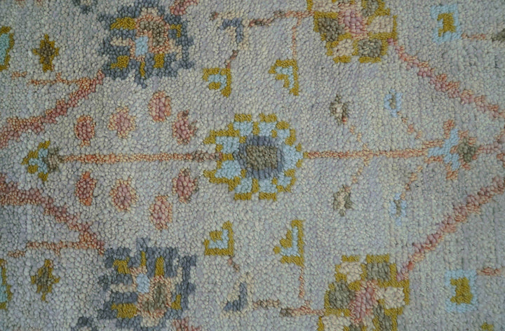Hand Knotted 2x3 Traditional Style Gray And Brown Wool Rug