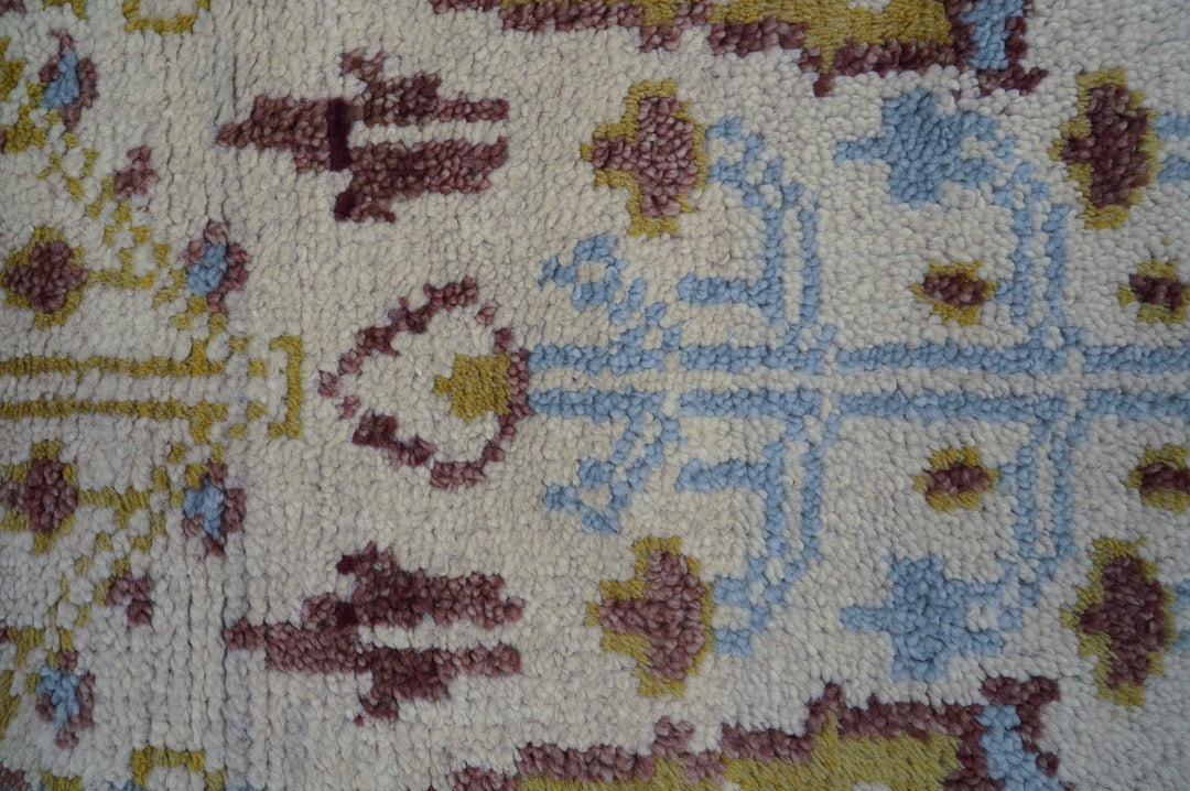 Tree of life Beige And Blue Hand Knotted 2x3 Wool Rug