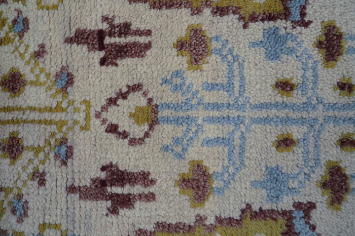 Tree of life Beige And Blue Hand Knotted 2x3 Wool Rug