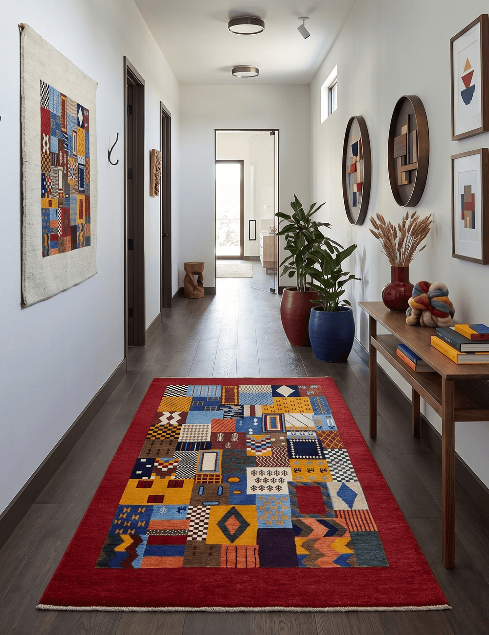 5x7 Multicolor Abstract Wool Hand Woven Southwestern Lori Gabbeh Rug - The Rug Decor