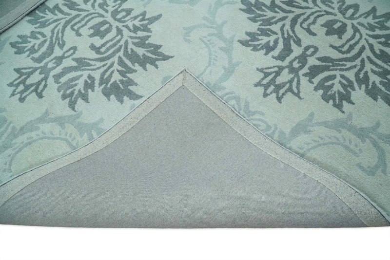 5x8 and 8x11 Wool Area Rug hand tufted ivory and gray area rug - The Rug Decor