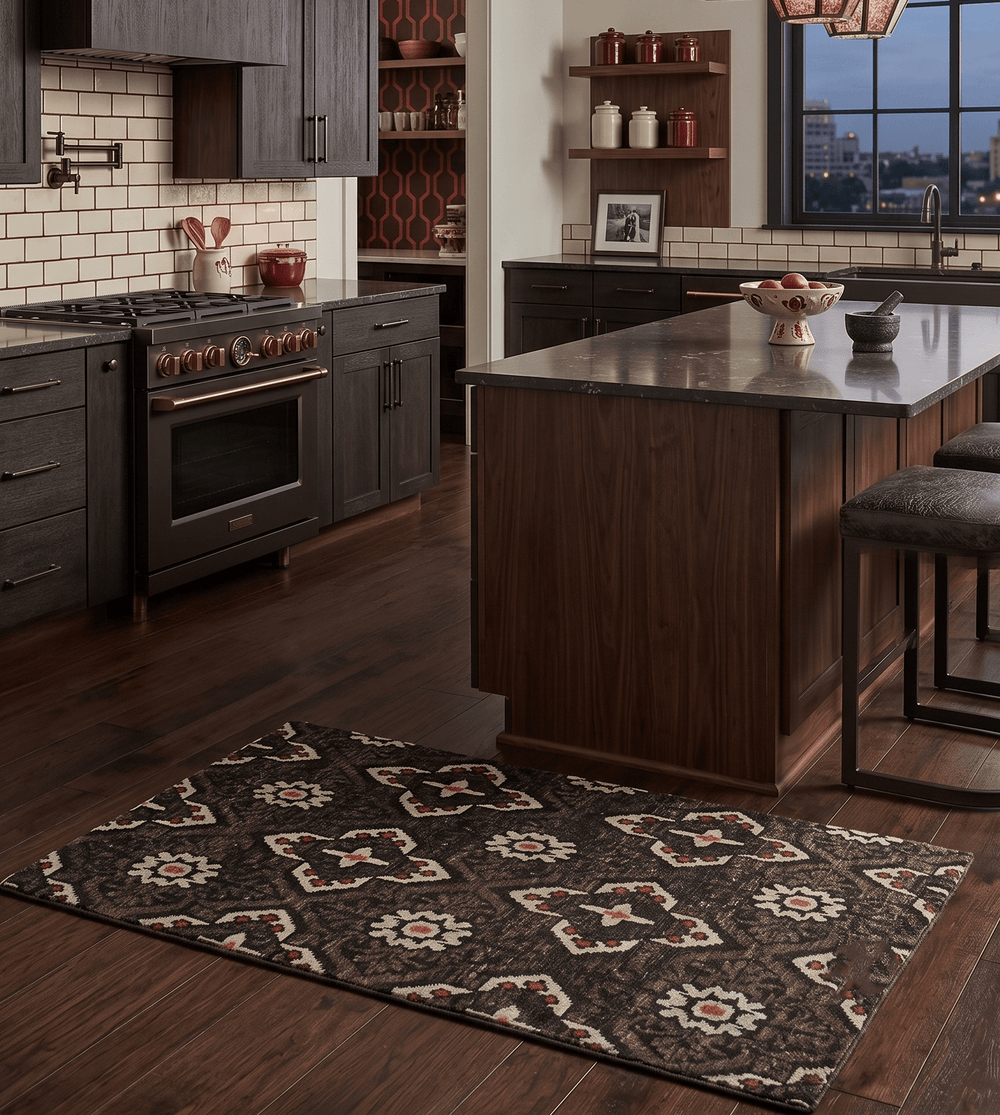 5x8 Hand Knotted Brown, Beige and Rust Antique Style Contemporary Bamboo Silk Area Rug - The Rug Decor