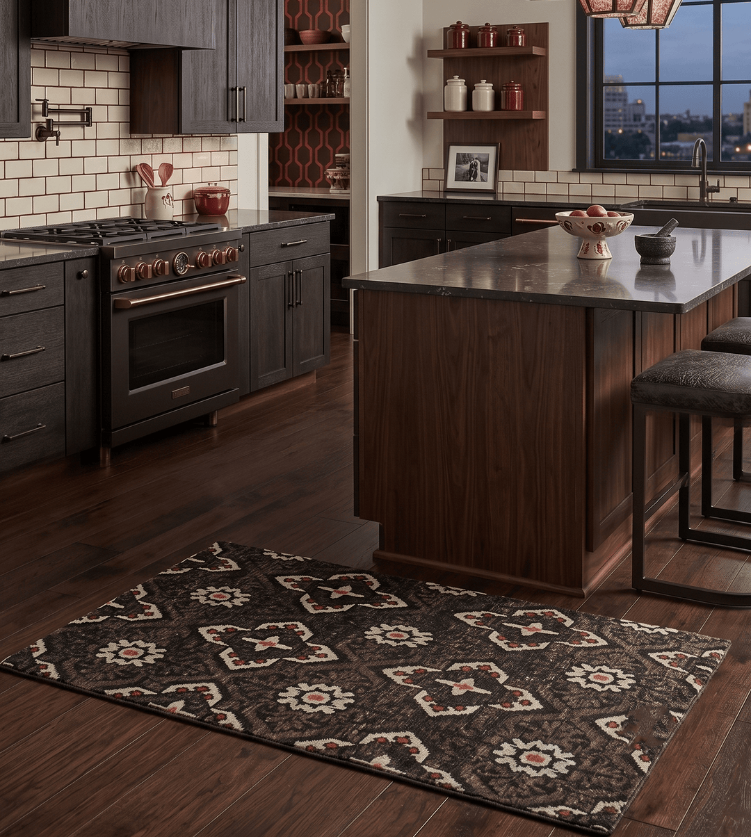 5x8 Hand Knotted Brown, Beige and Rust Antique Style Contemporary Bamboo Silk Area Rug - The Rug Decor