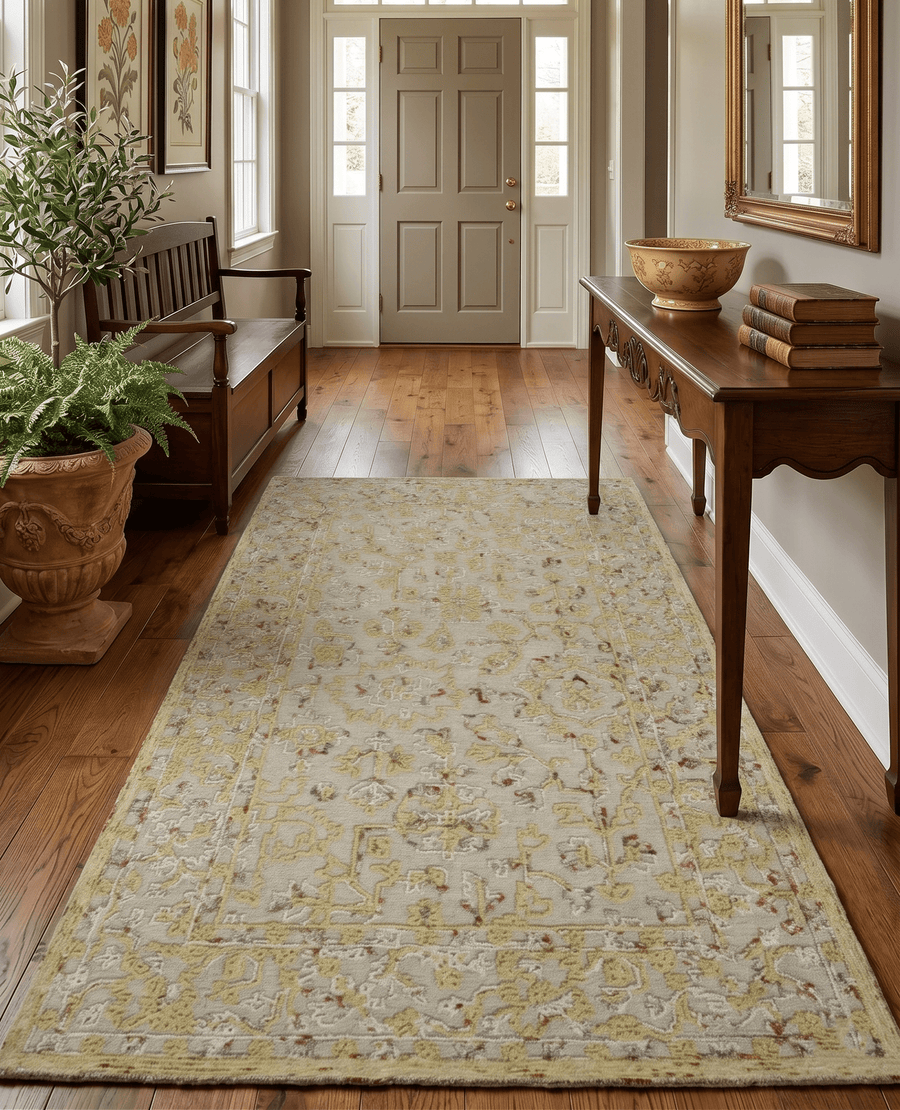 5x8 Hand Tufted Beige Wool Textured Loop Area Rug - The Rug Decor