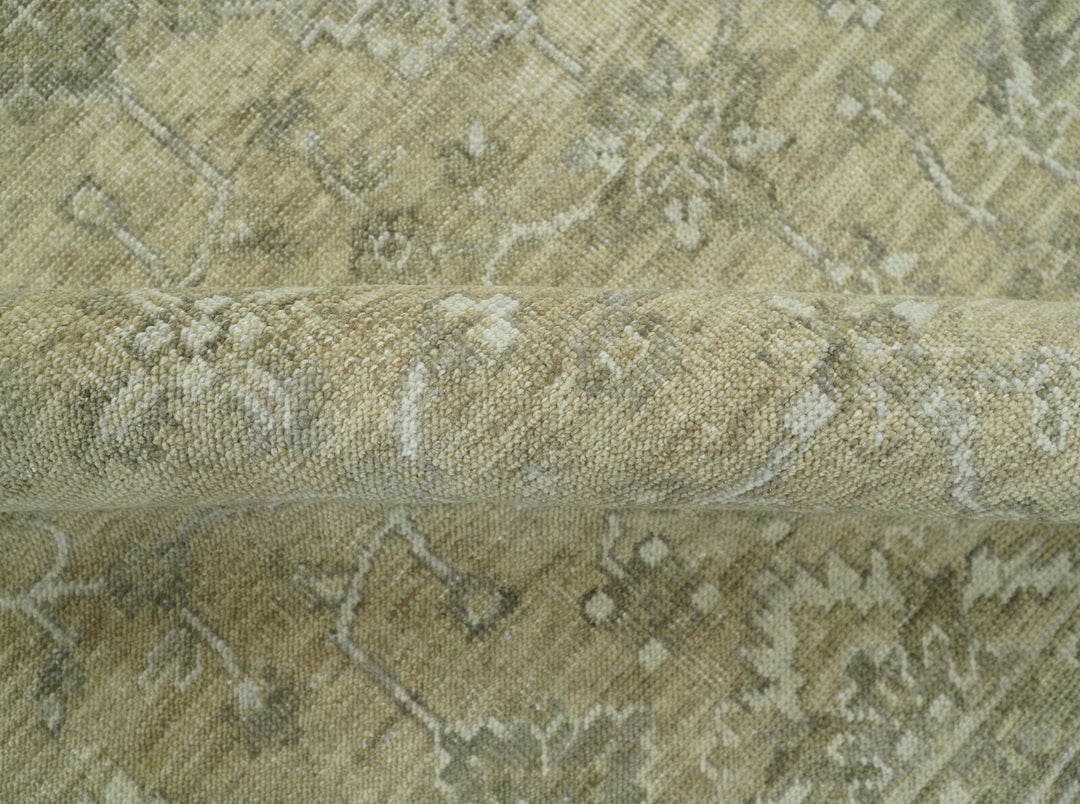 Traditional Camel and Brown Hand Knotted Fine Turkish Knot Wool rug