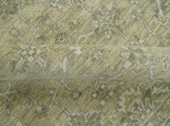 Traditional Camel and Brown Hand Knotted Fine Turkish Knot Wool rug