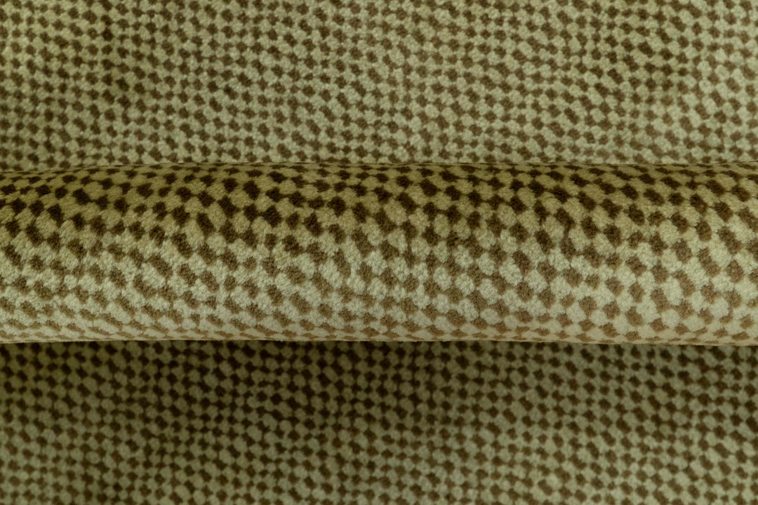 Modern Geometrical Design Beige And Brown 6x10 Hand Knotted Wool Rug