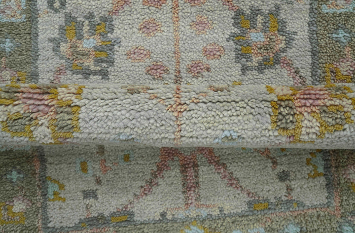 Hand Knotted 2x3 Traditional Style Gray And Brown Wool Rug