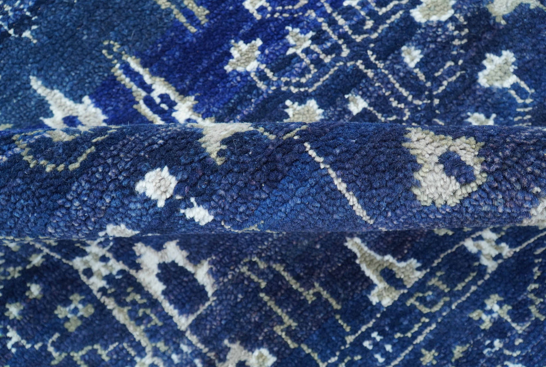 Tree of life Blue Traditional Style Hand knotted 5x8 Wool Area Rug