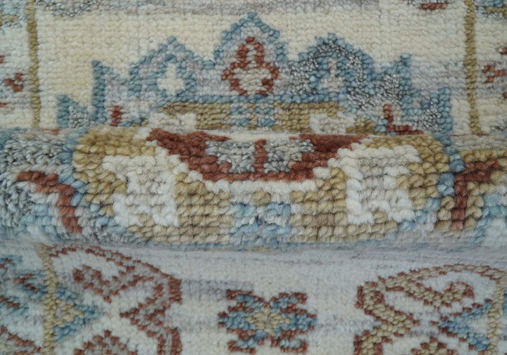 Traditional Design Ivory Hand knotted 2x3 Wool Area Rug