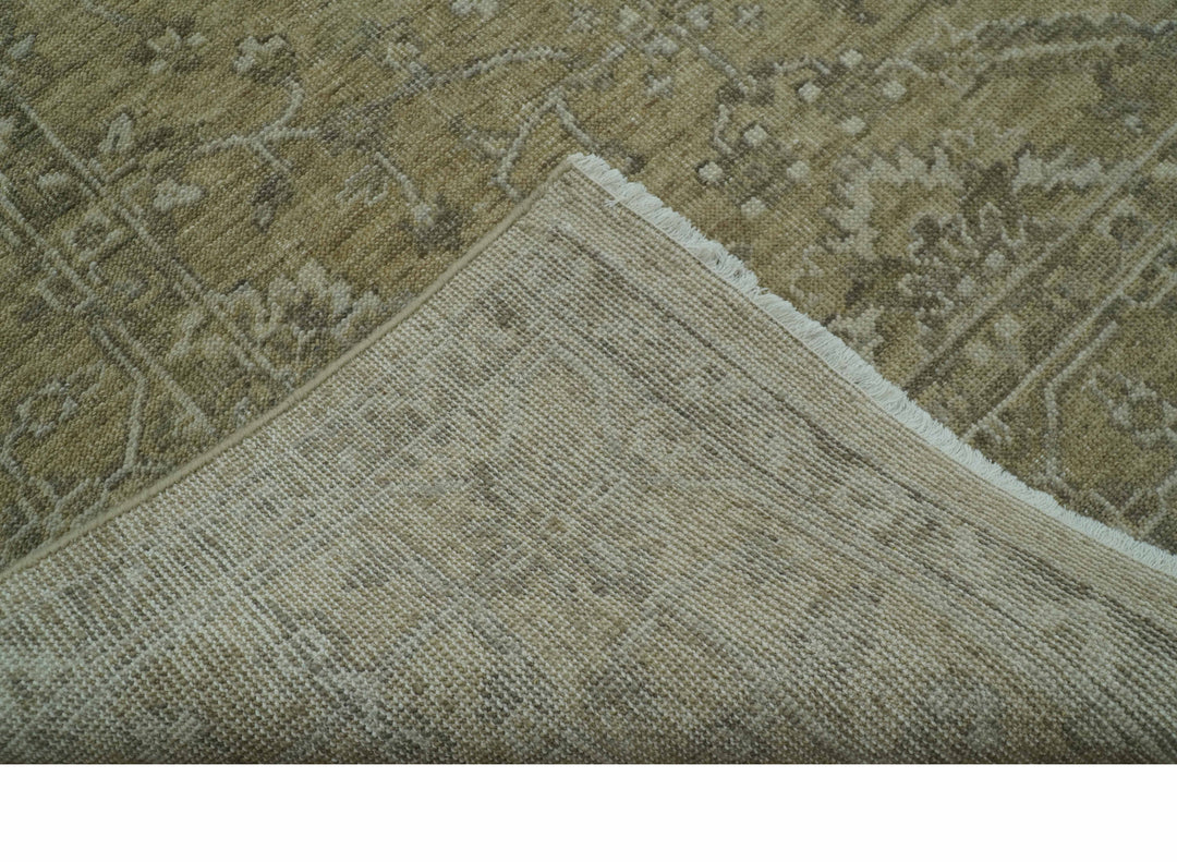 Traditional Camel and Brown Hand Knotted Fine Turkish Knot Wool rug