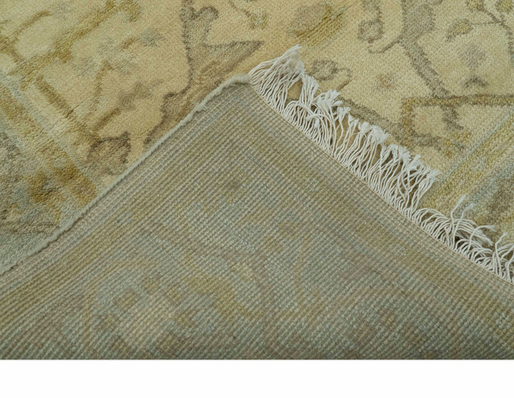 Traditional Oushak Design  Beige And Gray 4x6 Hand Knotted Wool Area Rug