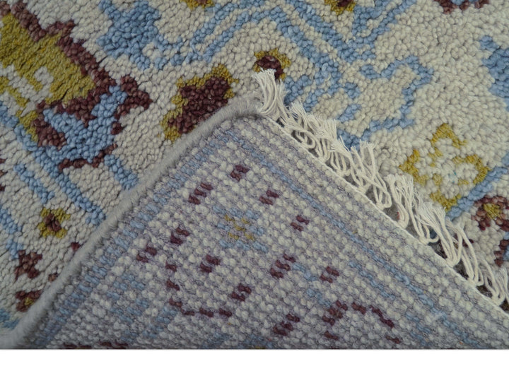 Tree of life Beige And Blue Hand Knotted 2x3 Wool Rug