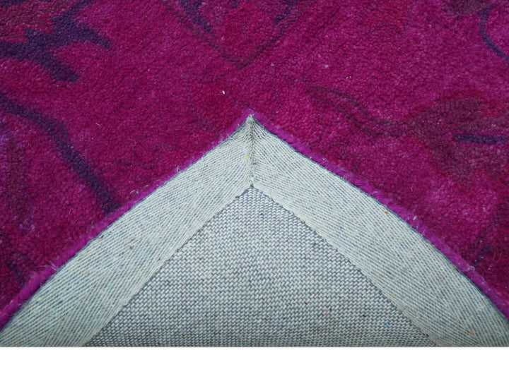 Custom Made Overdyed Pink Traditional Oushak Hand Tufted Wool Area Rug