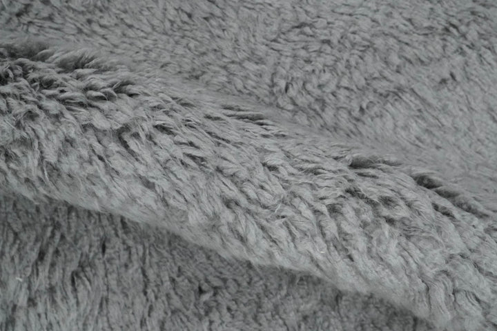Ready to Ship 4x6 Hand Woven Modern Solid Design Gray Wool Rug