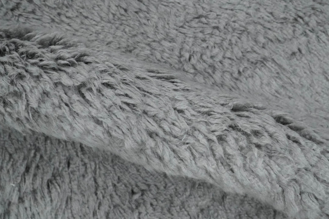 Ready to Ship 3x5 Hand Woven Modern Solid Design Gray Wool Rug