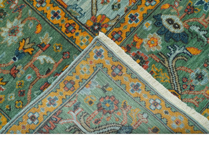 Blue Traditional Turkish knot fine 9.6x12 Hand knotted Wool Area Rug