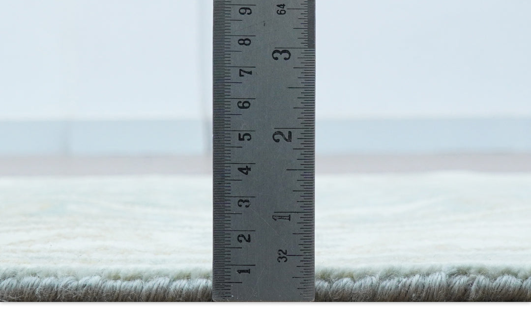 Hand Knotted Oushak Design Gray And Beige 2.8x8 Wool Rug