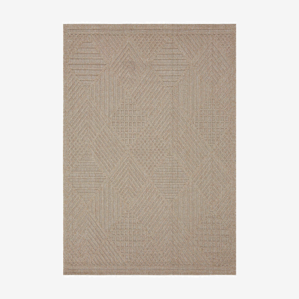 Beige Modern Style Machine Washable Polypropylene Rug