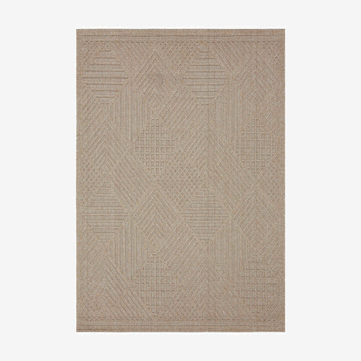 Beige Modern Style Machine Washable Polypropylene Rug