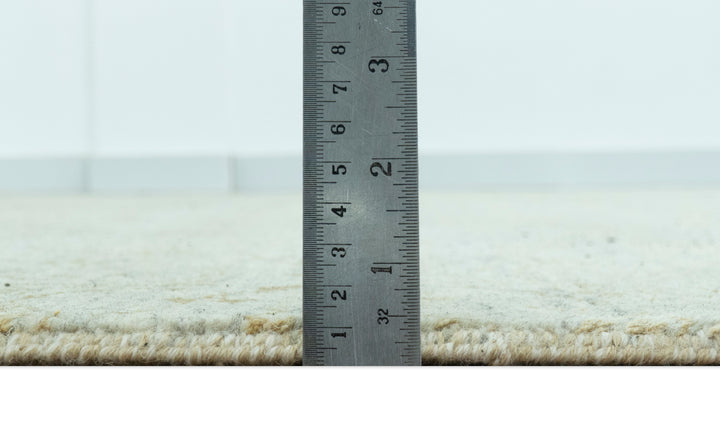 Traditional Design Ivory, Silver and Brown 7x9 Hand Knotted wool rug