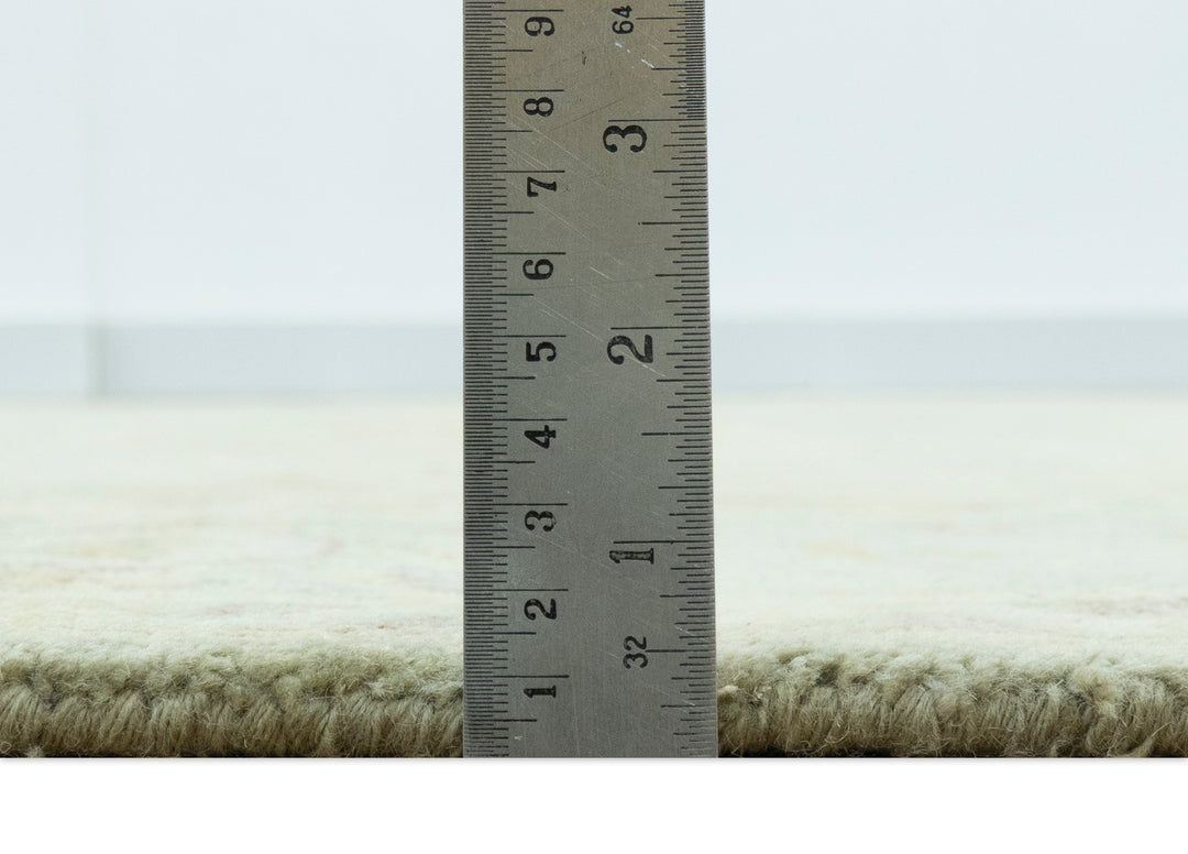 Traditional Oushak Design Antique Green And Brown  6x9 Hand Knotted Wool Rug