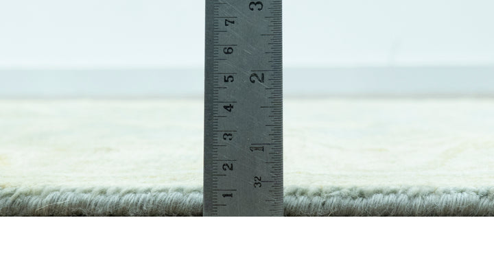 Traditional Oushak Design Blue And Beige 4x6 Hand Knotted Wool Area Rug