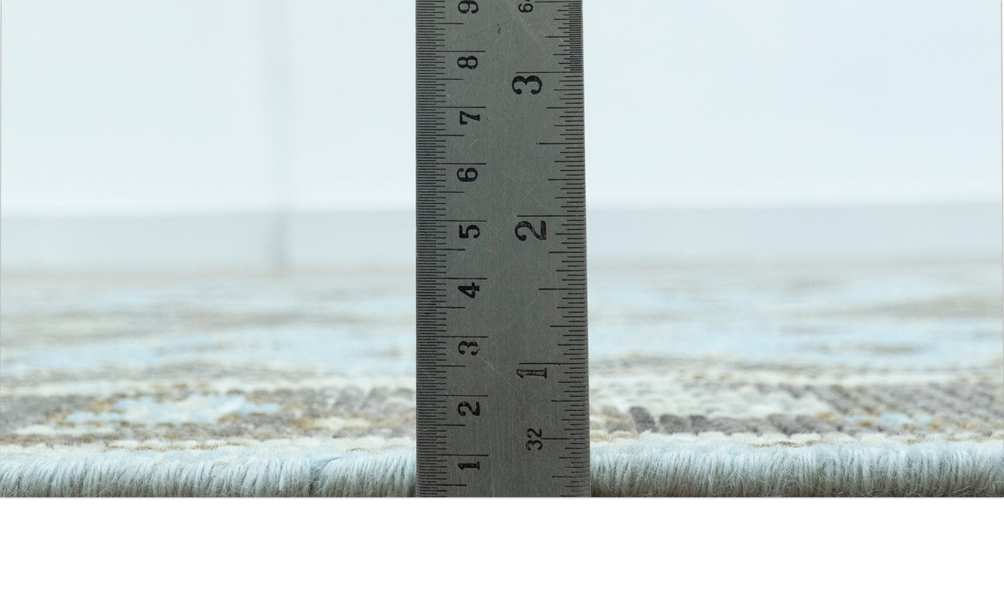 Custom Made Traditional Turkish design Blue And Brown Hand Knotted Wool Area Rug