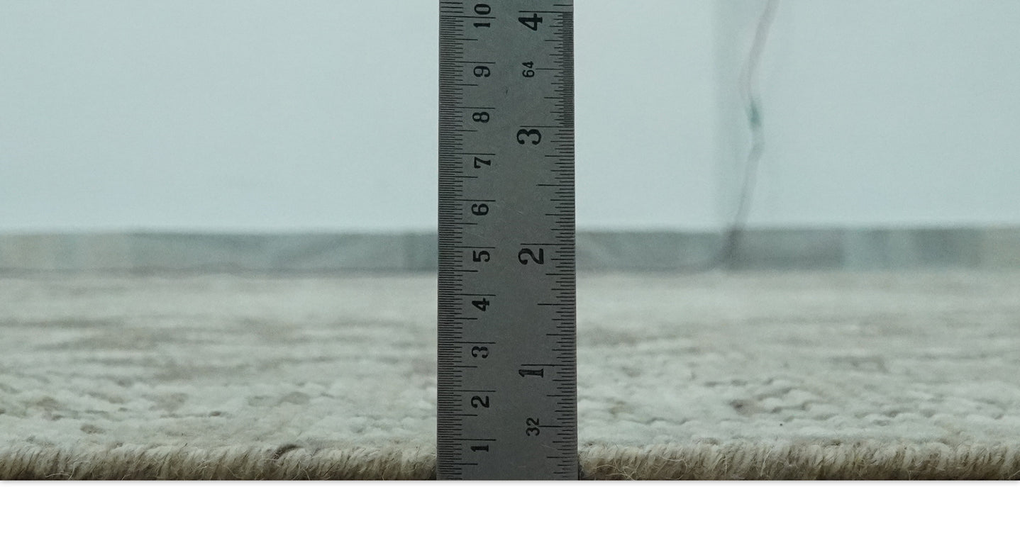 Traditional Turkish Design Beige And Brown Hand Knotted Custom Made wool rug