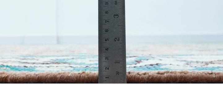 Hand knotted Peach Traditional Khotan Design 8x10 Wool Area Rug