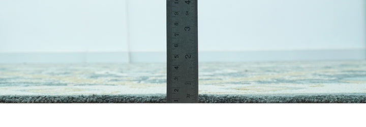 Taj Custom Made Teal Traditional Design Hand Tufted Wool Rug