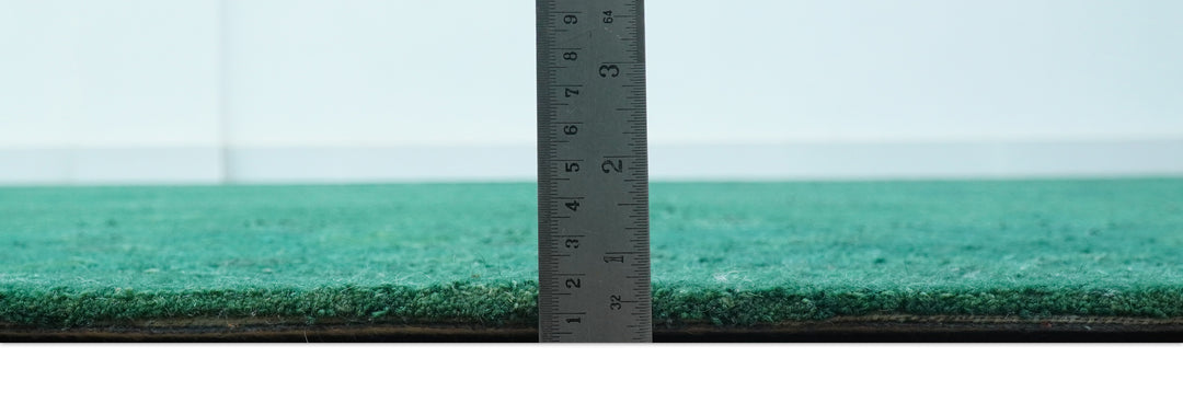 Custom Made Overdyed Traditional Oushak Green Hand Tufted Wool Area Rug