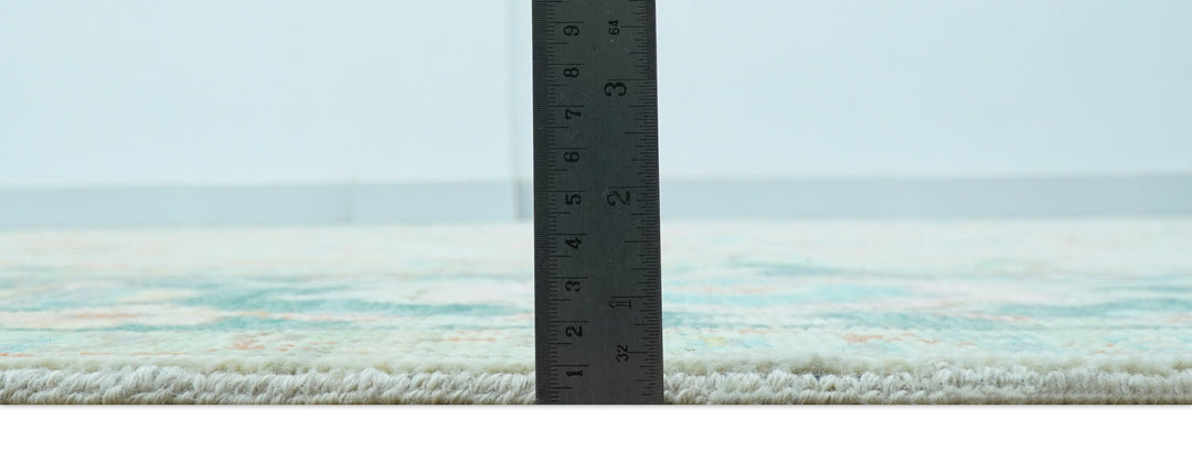 Elaine Custom Made Beige Traditional Design Hand Knotted Wool Rug