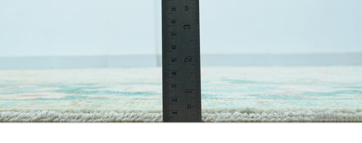 Elaine Custom Made Beige Traditional Design Hand Knotted Wool Rug