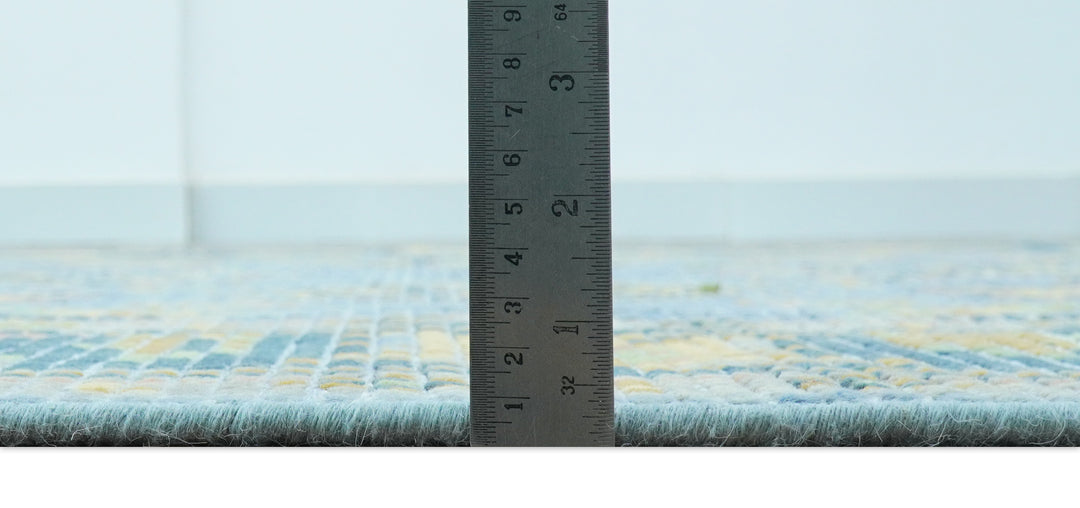 Traditional Oushak Design Blue Hand knotted 6x9 Wool Area Rug