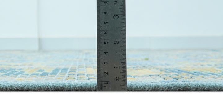 Traditional Oushak Design Blue Hand knotted 6x9 Wool Area Rug