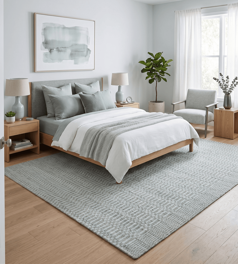 8x10 Hand Made Modern Trellis Ivory and Brown Wool Flatwoven Area Rug - The Rug Decor